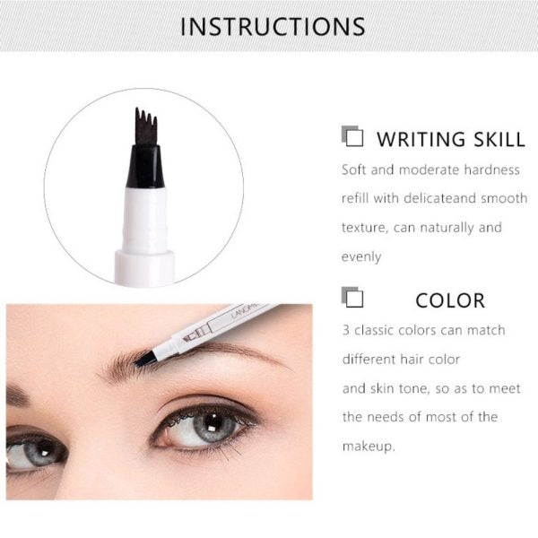 4 In 1 Waterproof Makeup Pen Eyebrow Pencil Long Lasting Easy Lip Color Liner Highlight Lying Silkworm Eyeliner Pen Makeup Tools (random Color)