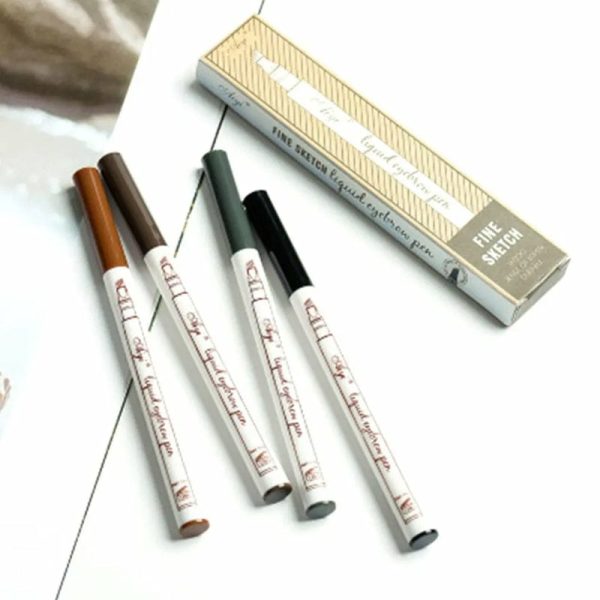 4 In 1 Waterproof Makeup Pen Eyebrow Pencil Long Lasting Easy Lip Color Liner Highlight Lying Silkworm Eyeliner Pen Makeup Tools (random Color)