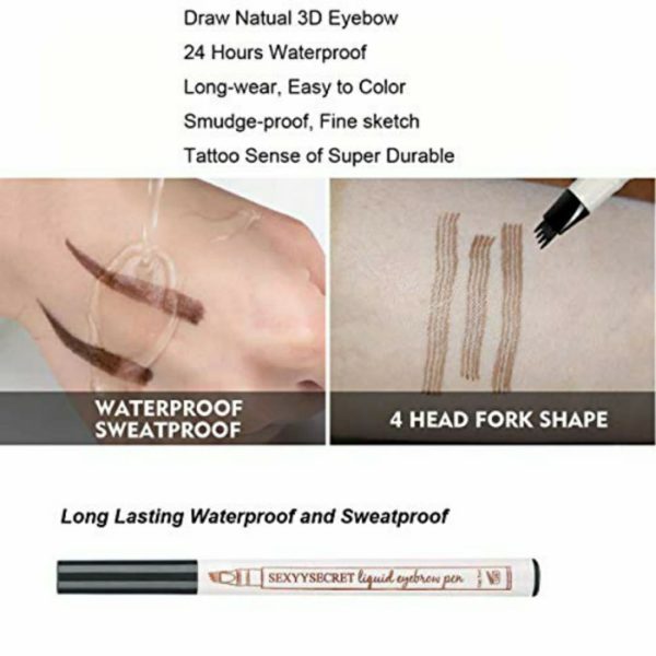 4 In 1 Waterproof Makeup Pen Eyebrow Pencil Long Lasting Easy Lip Color Liner Highlight Lying Silkworm Eyeliner Pen Makeup Tools (random Color)