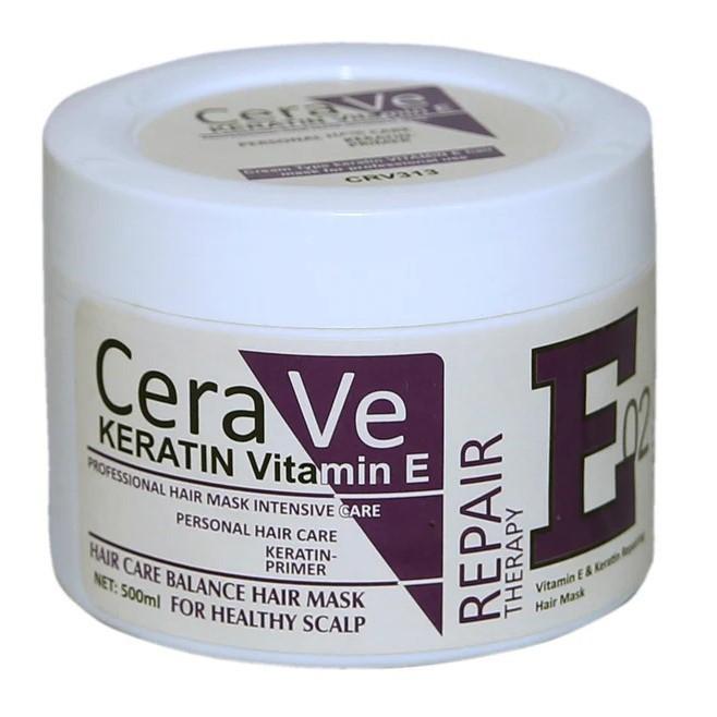 Cera Ve Keratin & Vitamin E Repair Therapy Hair Mask E02 - 500ml