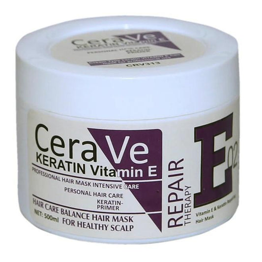 Cera Ve Keratin & Vitamin E Repair Therapy Hair Mask E02 - 500ml