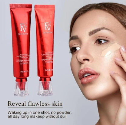 Matte & Poreless Foundation - High Coverage Liquid Makeup in Natural Red
