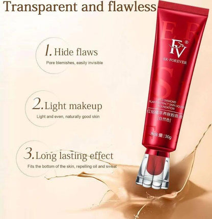 Matte & Poreless Foundation - High Coverage Liquid Makeup in Natural Red