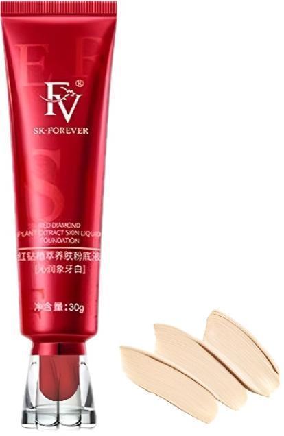 Matte & Poreless Foundation - High Coverage Liquid Makeup in Natural Red