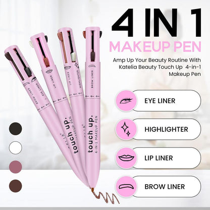 4 in 1 Makeup Pen : Refillable - Portable - Cruelty-Free Beauty, Paraben-Free Makeup Pen